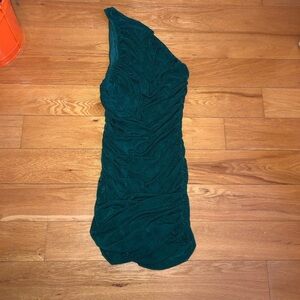 Lioness Christmas green One-Shoulder Dress